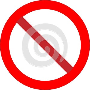 Prohibition no symbol vector illustration