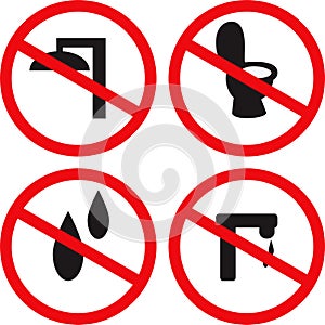 Prohibition restriction vector sign. Vector illustration