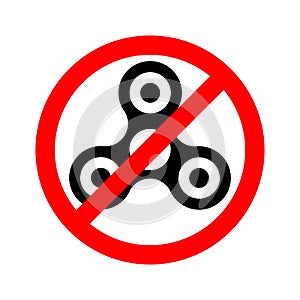 Prohibition sign ban spinner