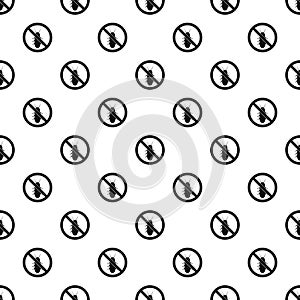 Prohibition sign coleoptera pattern, simple style