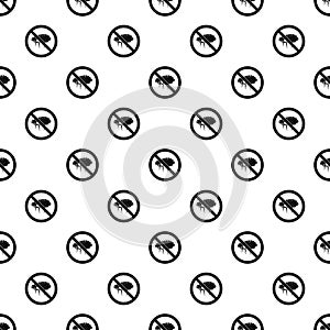 Prohibition sign fleas pattern, simple style