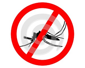 Prohibition sign for mosquitos