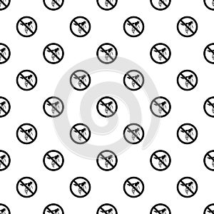 Prohibition sign wasps pattern, simple style