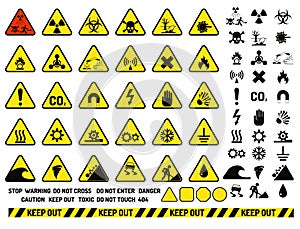 Prohibition signs industry production vector