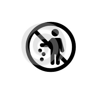 Prohibition Symbol: Do Not Litter  Keep Our Environment Clean photo