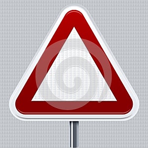 Prohibiton signal. Traffic road signal with reflective texture. Isolated