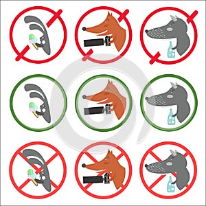 Prohibitory signs and allow for different occasions