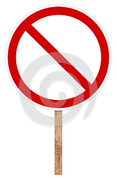 Prohibitory traffic sign - Blank