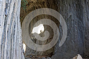 Prohodna cave known as God`s eyes, Bulgaria