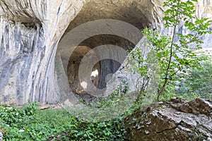 Prohodna cave known as God`s eyes, Bulgaria