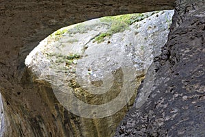 Prohodna cave known as God`s eyes, Bulgaria