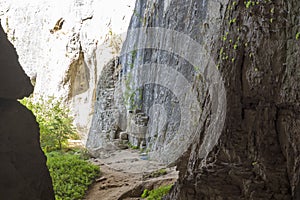 Prohodna cave known as God`s eyes, Bulgaria