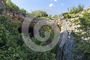 Prohodna cave known as God`s eyes, Bulgaria