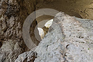 Prohodna cave known as God`s eyes near Karlukovo village,  Bulgaria