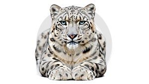 Snow Leopard Portrait Sitting Calmly