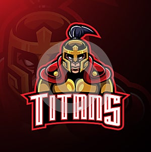 Titans warrior mascot logo design photo