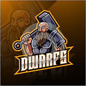 Dwarfs e sport logo design photo