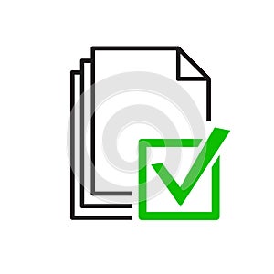 Approve File Icon. Vector illustration