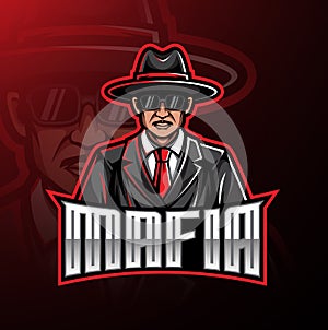 Mafia logo mascot gaming design photo