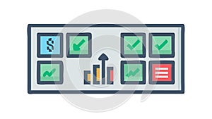 Project Dashboard, Task Management System, vector design Generative AI