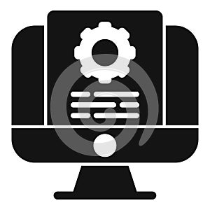 Project document icon simple vector. Data support
