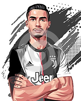 Digital art of worlds most successful footballer Cristiano Ronaldo