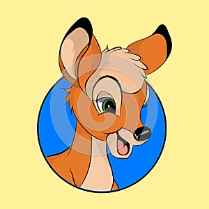 Bambi digital vector art character design photo