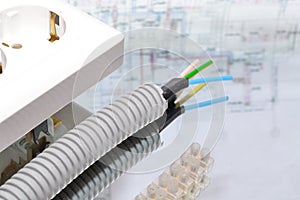 Project electrical wiring of the apartment.