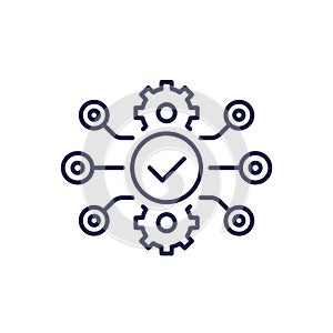 project execution line icon, vector