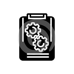 Black solid icon for Project, plan and scheme