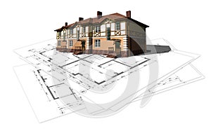 Project layout drawing of the house