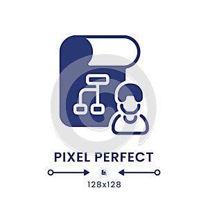 Project management black solid desktop icon