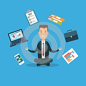Project management business concept flat vector ic