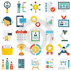 Project Management Colored Vector Icons set every single icons can be easily modified or edit