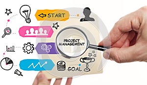 Project management concept. Business, Technology, Internet and network concept