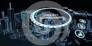 Project management concept. Business, Technology, Internet and network concept