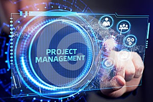 Project management concept. Business, Technology, Internet and network concept