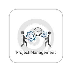 Project Management Icon. Flat Design