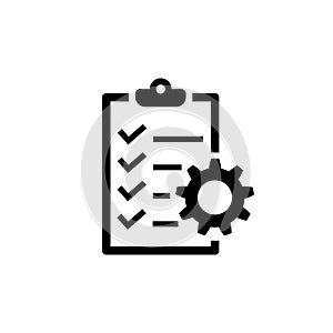 Project management icon. To do list symbol