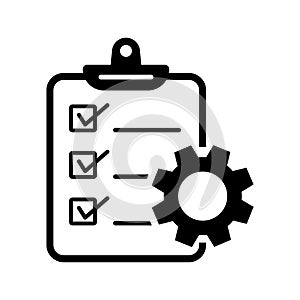 Project management icon. Vector illustration