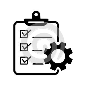 Project management icon. Vector illustration