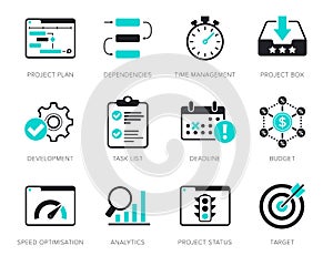 Project Management icons set