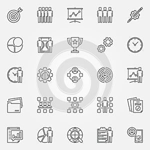 Project management icons set