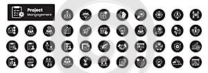 Project Management Icons: Simplify Your Workflow with this Comprehensive Set.