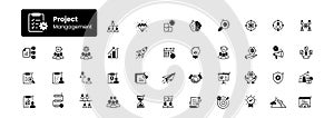 Project Management Icons: Simplify Your Workflow with this Comprehensive Set.