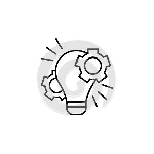 Project management, idea icon. Element of business icon. Thin line icon