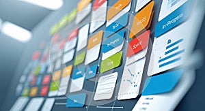 Project management kanban board agile scrum workflow software development visualization tool