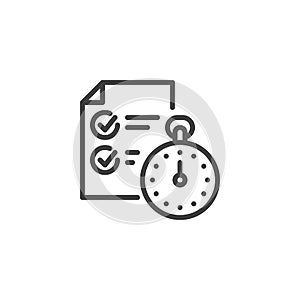 Project management line icon