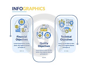 Project management objectives rectangle infographic template