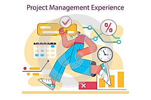 Project management. Successful business project planning, scheduling